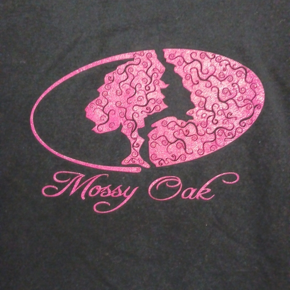 Mossy Oak Women's 2XL Black and Pink Short Sleeve T-shirt - Picture 2 of 4